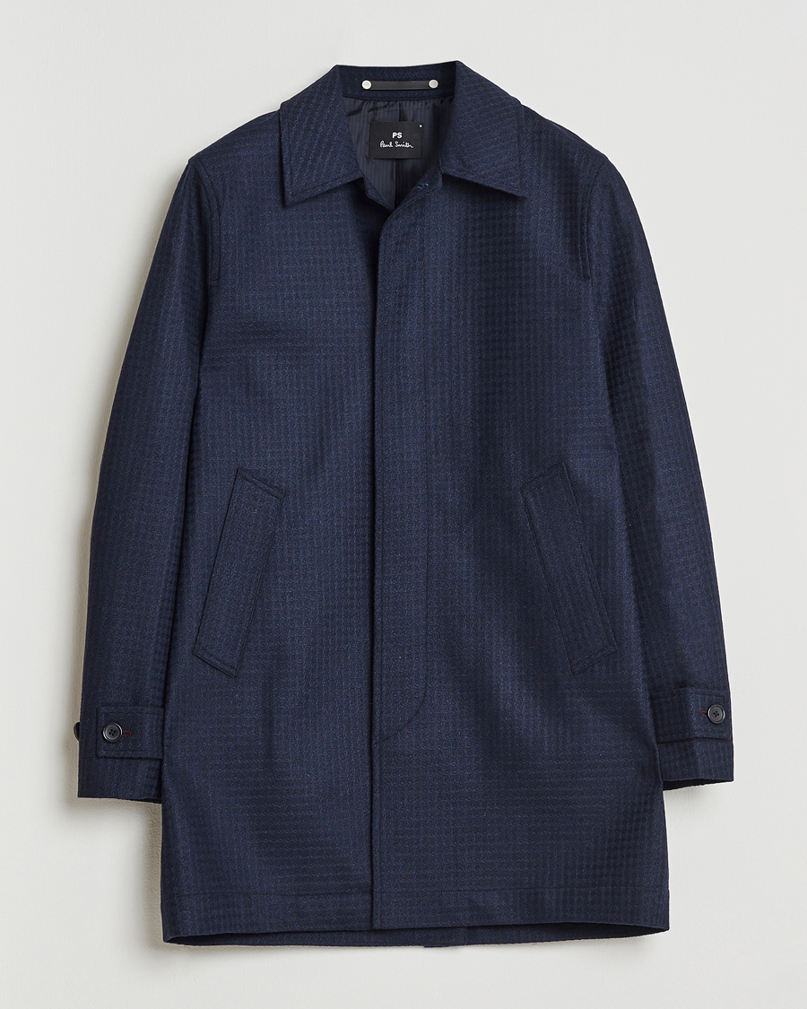 Homme | Manteaux Et Vestes | PS Paul Smith | Wool Dogtooth Coat Blue