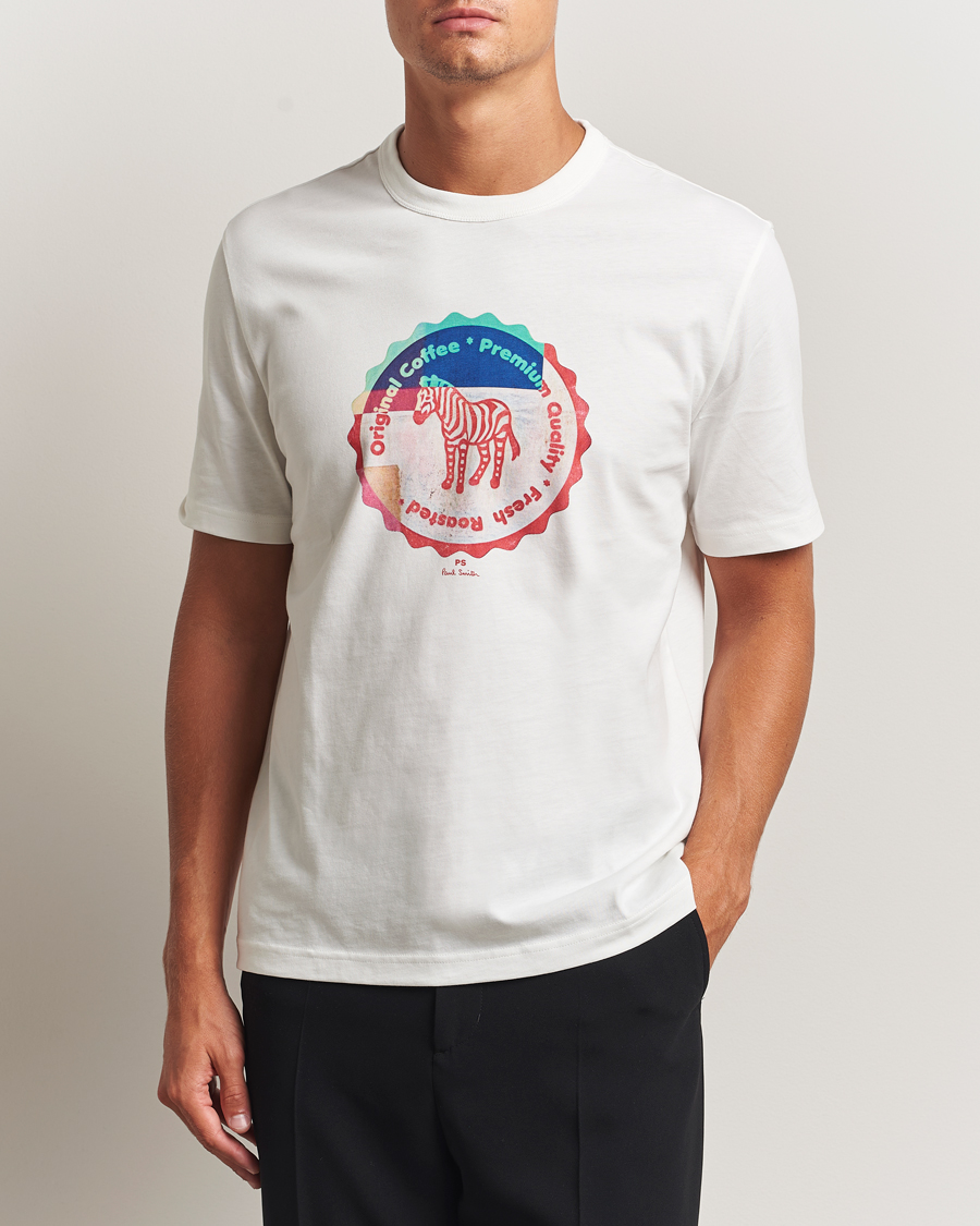 Homme | T-shirts | PS Paul Smith | Zebra Bottle Top Crew Neck T-Shirt White