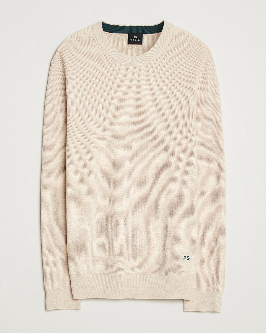 Homme | Pulls Et Tricots | PS Paul Smith | Waffle Knitted Crew Neck Sweater Off White