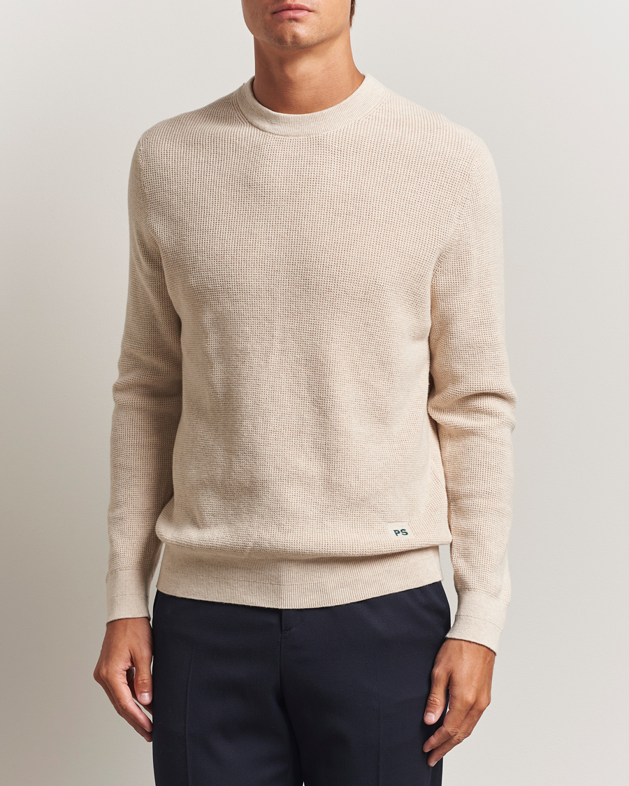 Homme | Pulls Et Tricots | PS Paul Smith | Waffle Knitted Crew Neck Sweater Off White