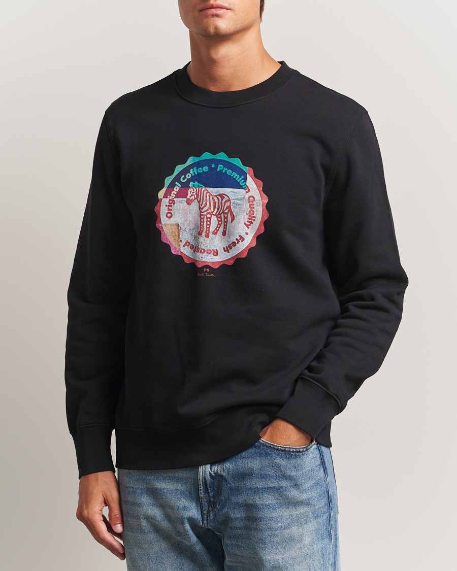 Homme | Pulls Et Tricots | PS Paul Smith | Zebra Bottle Top Crew Neck Sweatshirt Black