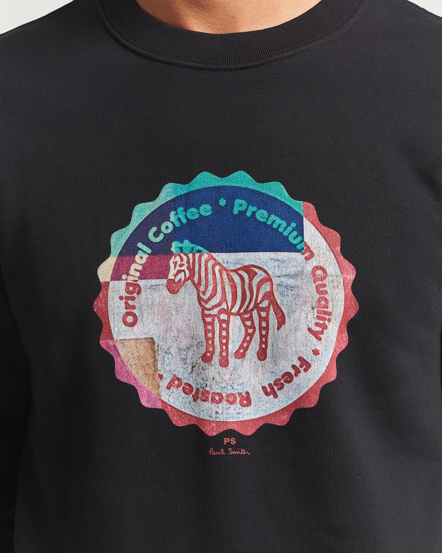 Homme | Pulls Et Tricots | PS Paul Smith | Zebra Bottle Top Crew Neck Sweatshirt Black
