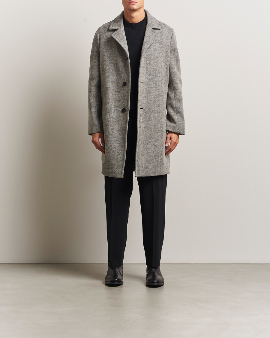 Heren | Jassen | Paul Smith | Wool Herringbone Coat Grey