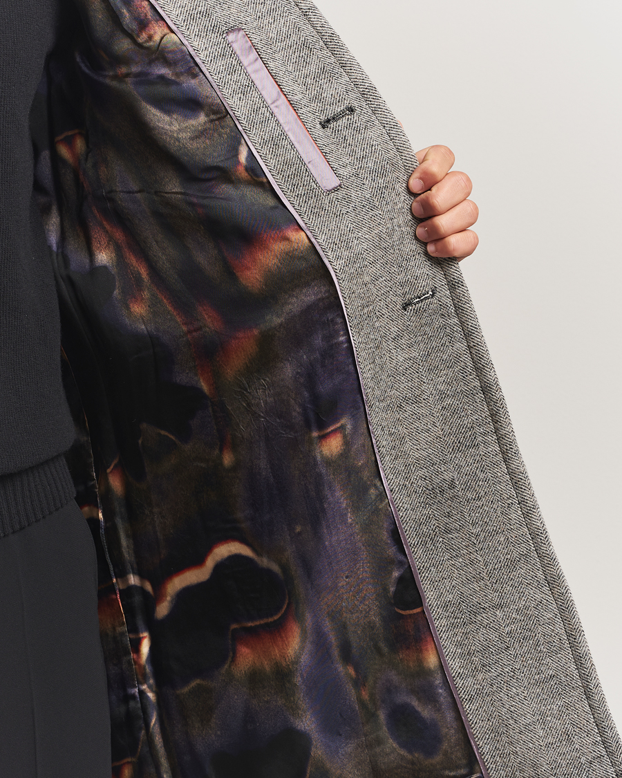 Heren | Jassen | Paul Smith | Wool Herringbone Coat Grey