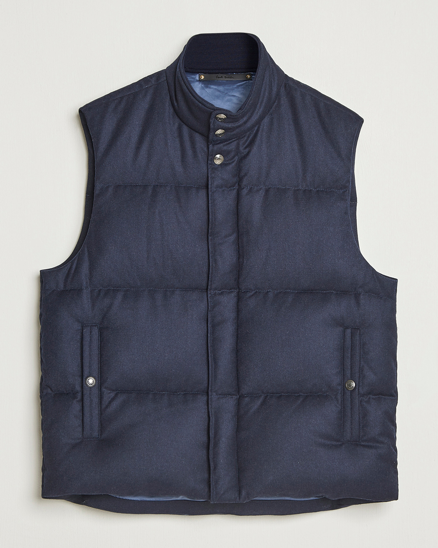 Homme | Gilets | Paul Smith | Wool/Cashmere Down Gilet Navy