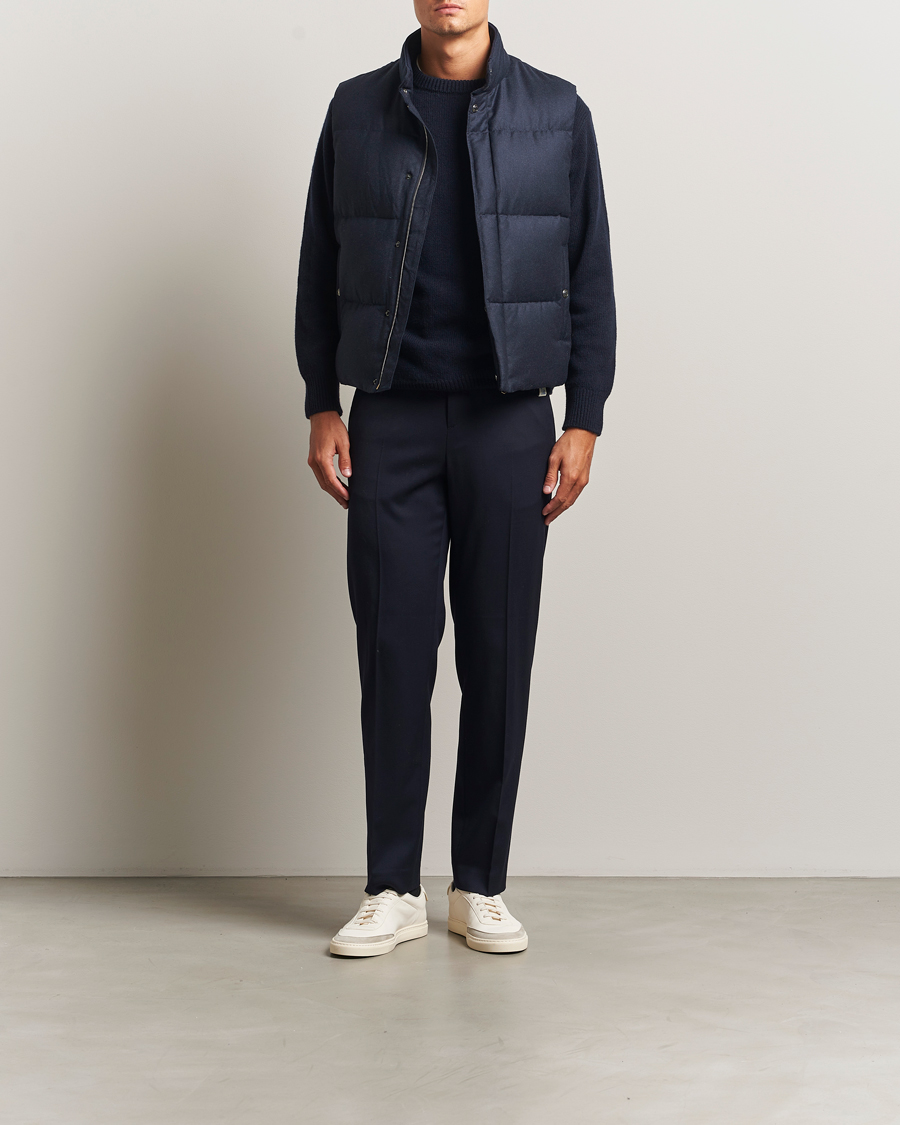 Homme | Gilets | Paul Smith | Wool/Cashmere Down Gilet Navy