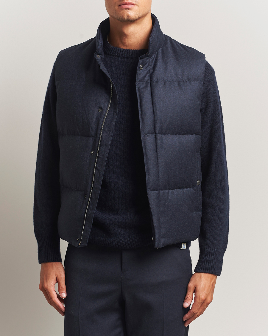 Homme | Gilets | Paul Smith | Wool/Cashmere Down Gilet Navy