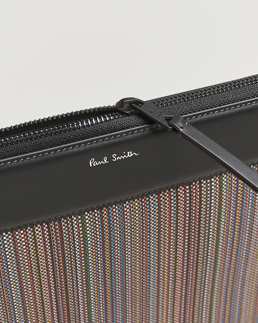 Homme | Paul Smith Nylon Stripe Document Case Black Multi | Paul Smith | Nylon Stripe Document Case Black Multi