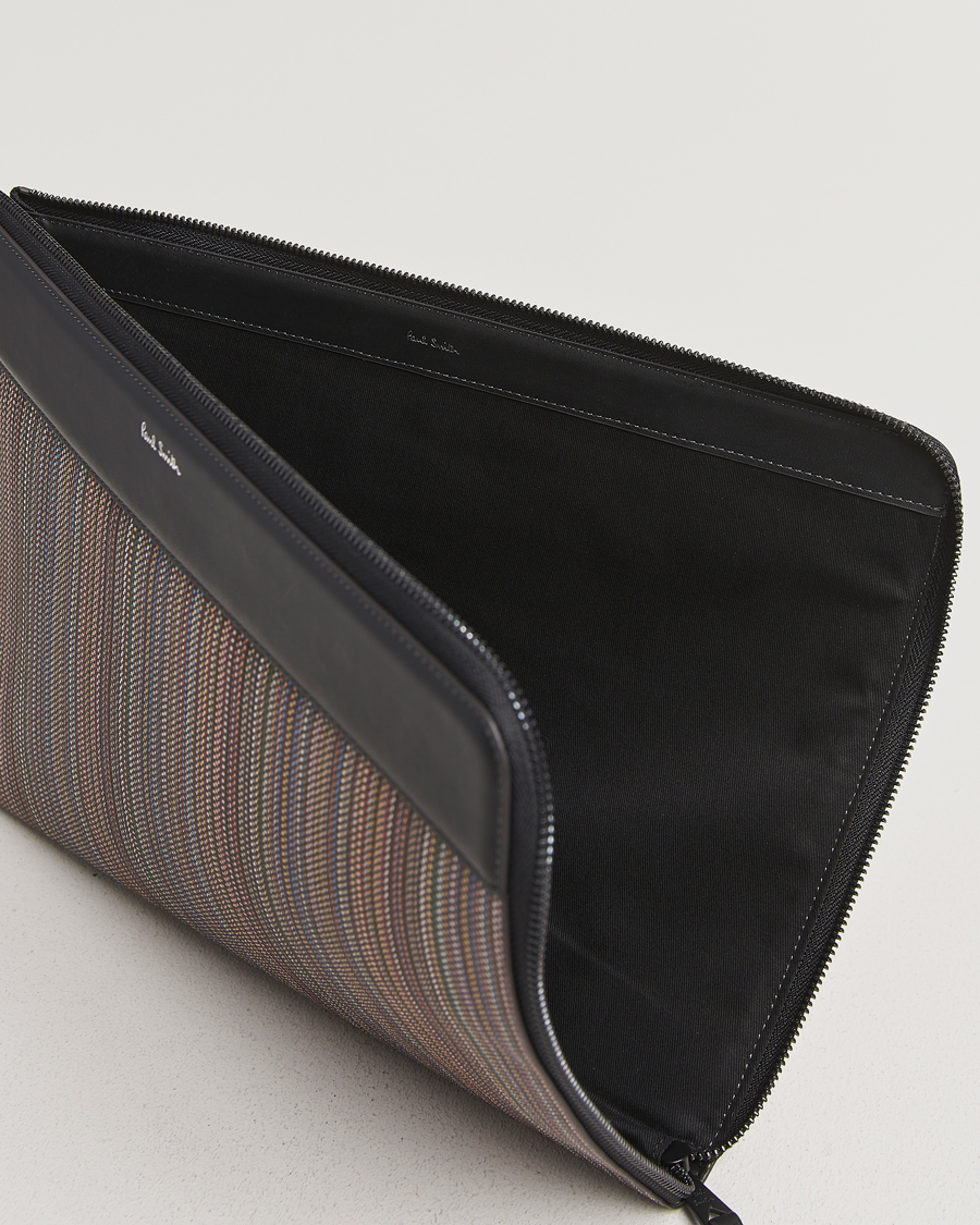 Homme | Paul Smith Nylon Stripe Document Case Black Multi | Paul Smith | Nylon Stripe Document Case Black Multi