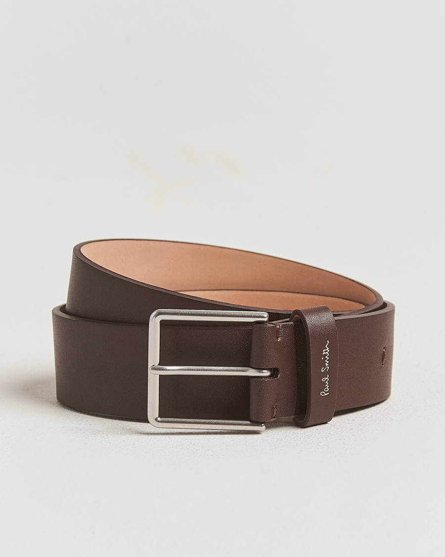 Heren | Riemen | Paul Smith | Stitch Leather Belt Dark Brown