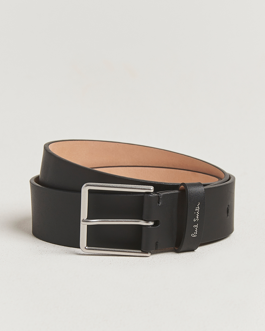 Heren | Riemen | Paul Smith | Stitch Leather Belt Black