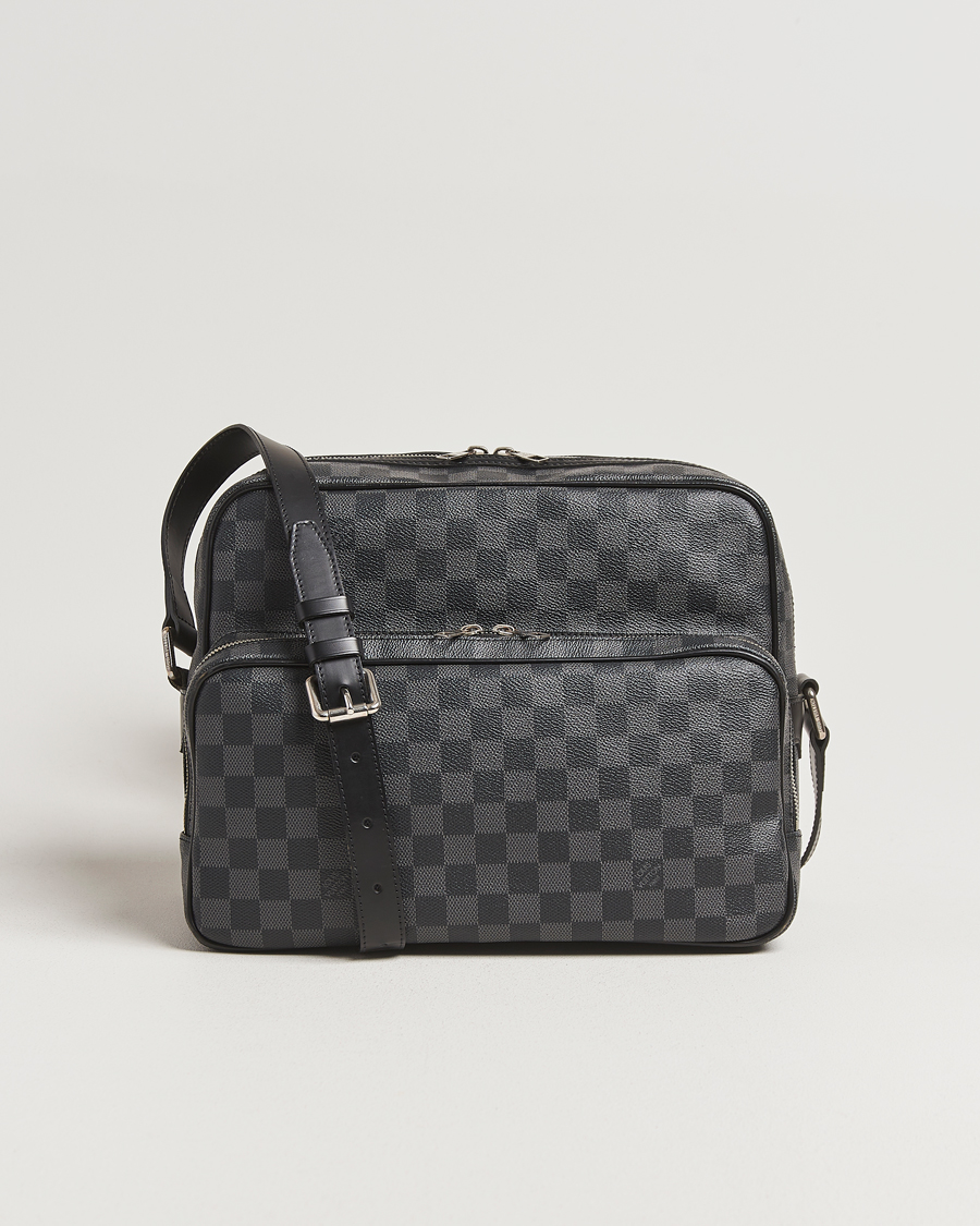 Homme | Pre-Owned & Vintage Bags | Louis Vuitton Pre-Owned | Leoh Shoulder Bag Damier Graphite