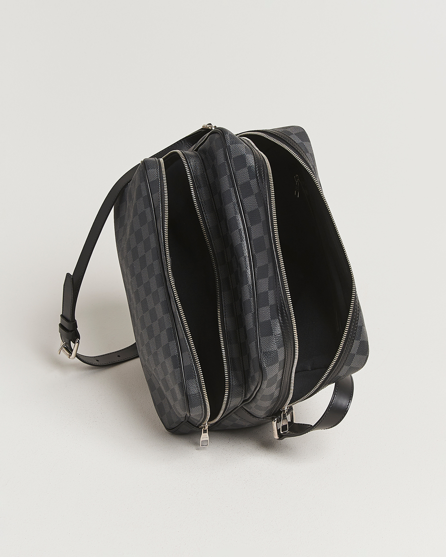 Homme | Pre-Owned & Vintage Bags | Louis Vuitton Pre-Owned | Leoh Shoulder Bag Damier Graphite
