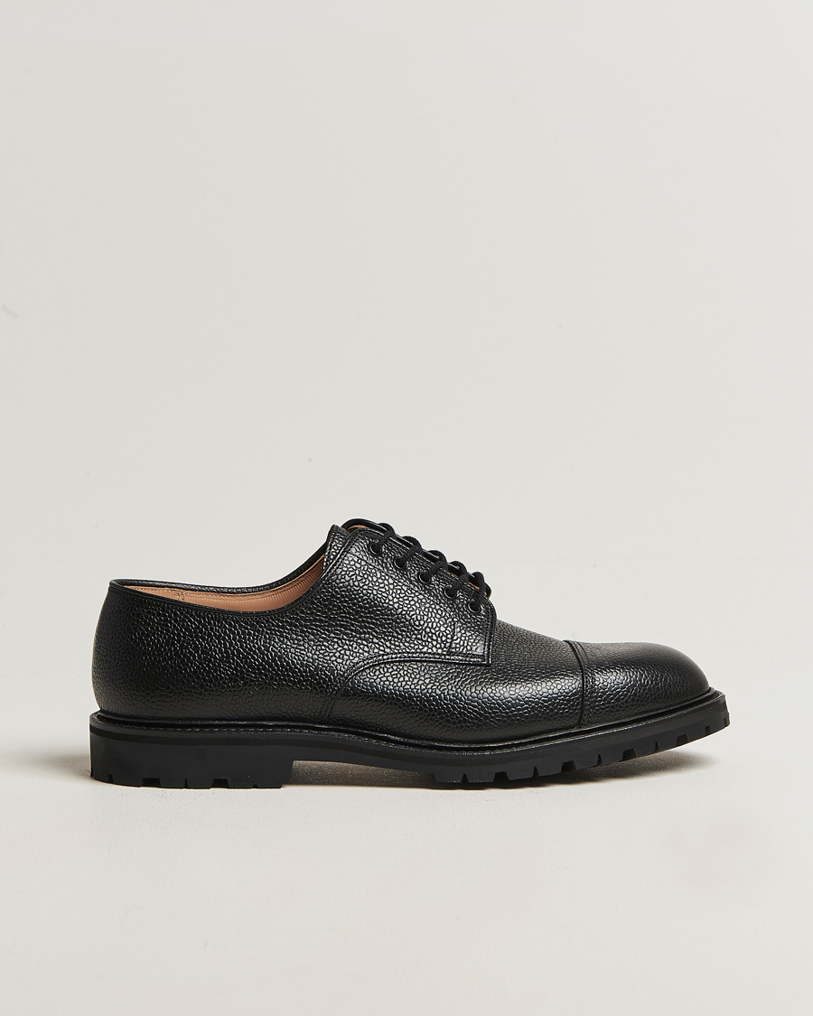 Homme | Derbies | Crockett & Jones | Sandhurst Derby Vibram Black Scotch Grain