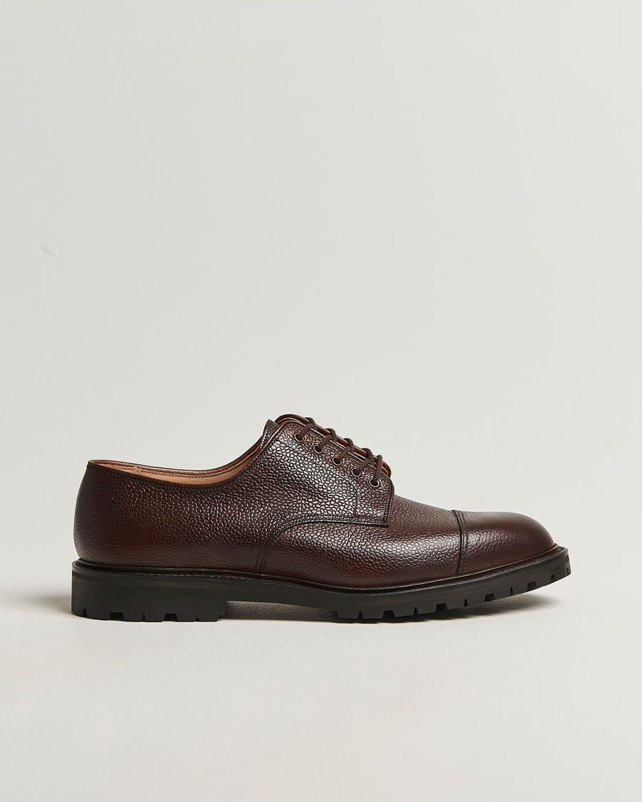 Homme | Derbies | Crockett & Jones | Sandhurst Derby Vibram Brown Scotch Grain