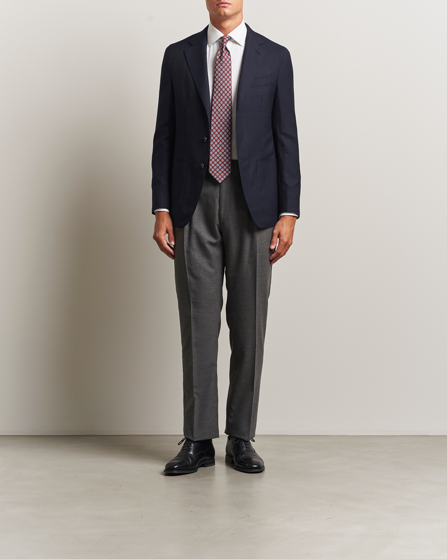 Homme | Blazers | Caruso | Aida Wool Hopsack Blazer Navy