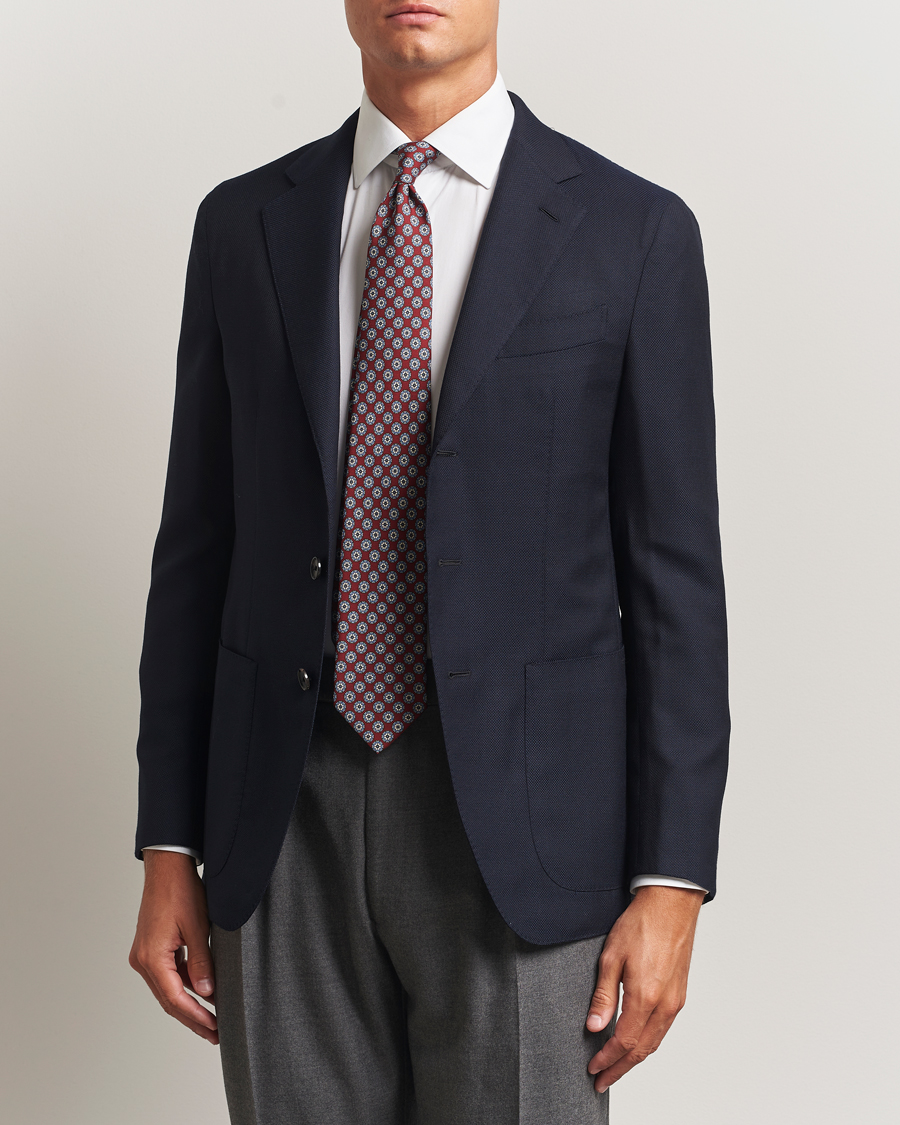 Homme | Blazers | Caruso | Aida Wool Hopsack Blazer Navy
