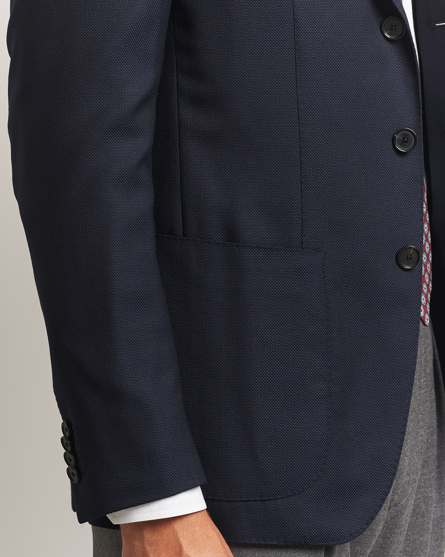 Homme | Blazers | Caruso | Aida Wool Hopsack Blazer Navy