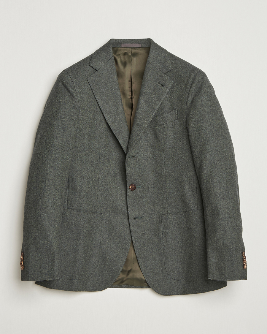 Homme | Blazers | Caruso | Aida Brushed Cotton Herringbone Blazer