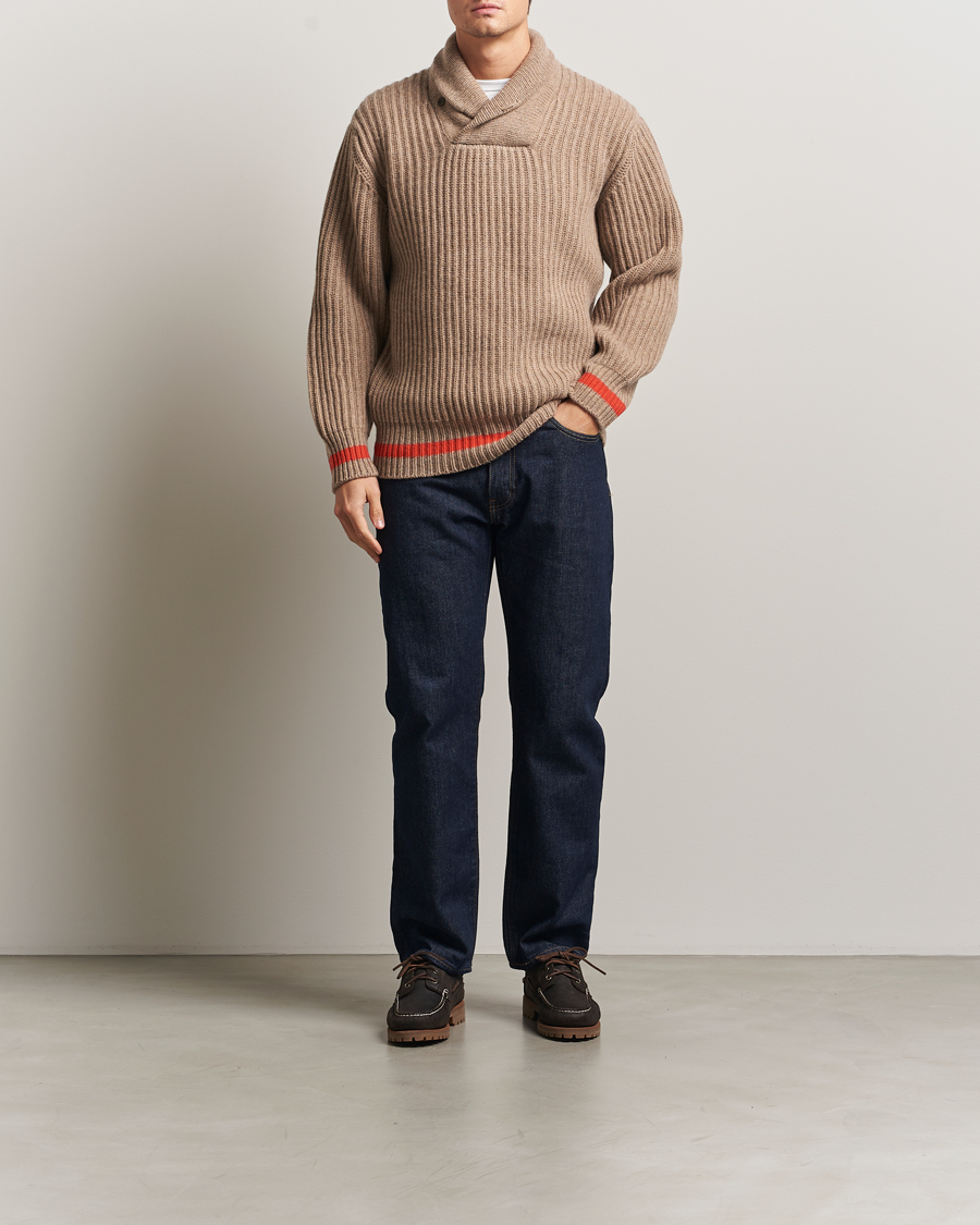 Heren | Truien | Filson | Bristol Shawl Neck Sweater Oatmeal
