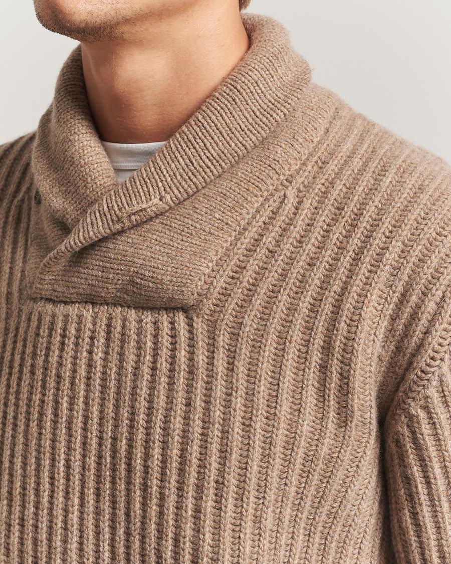 Heren | Truien | Filson | Bristol Shawl Neck Sweater Oatmeal