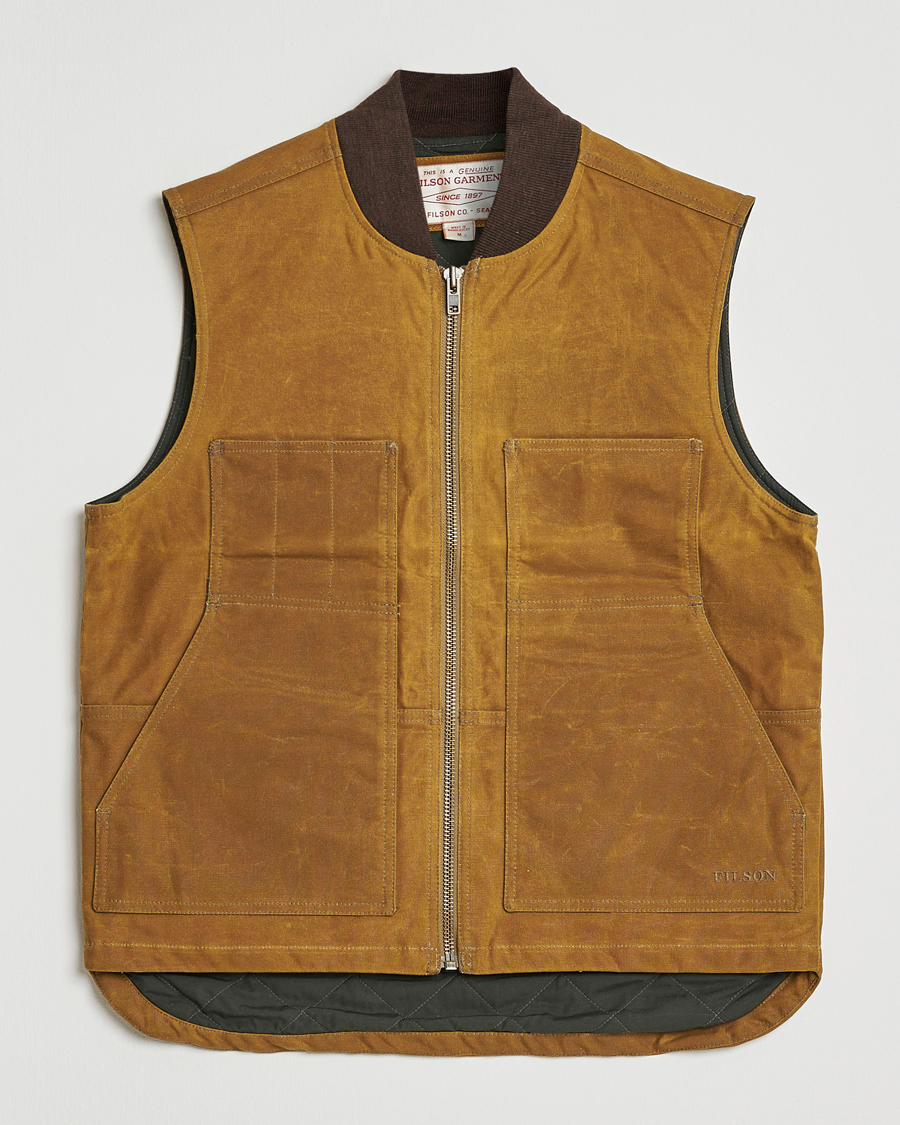 Homme | Gilets | Filson | Tin Cloth Insulated Work Vest Dark Tan