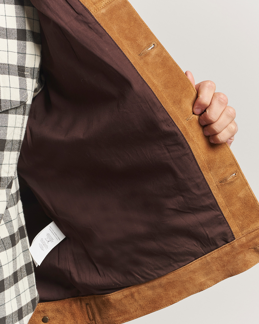 Heren | Jassen | Filson | Short Lined Suede Cruiser Saddle Brown