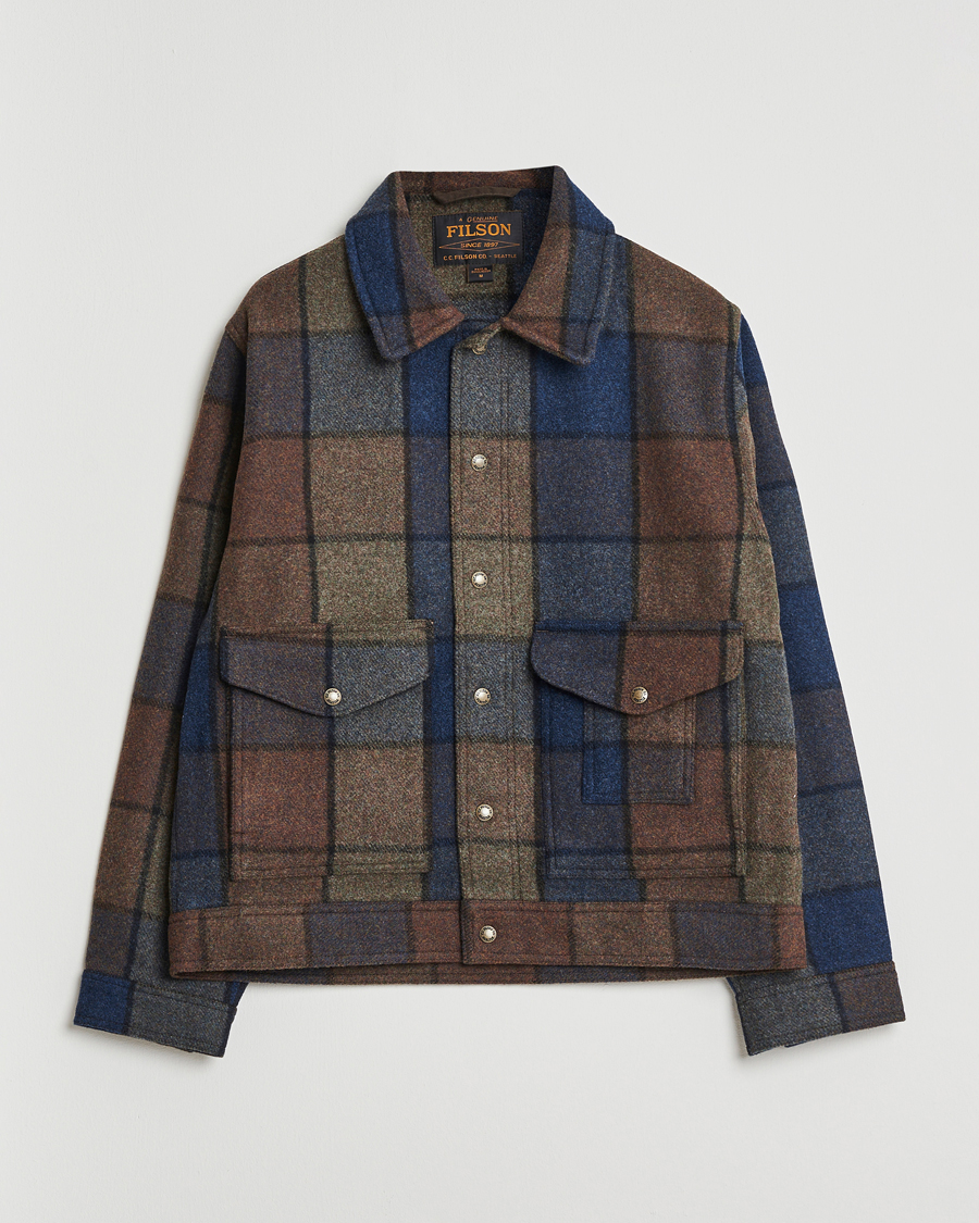 Homme | Manteaux Et Vestes | Filson | Mackinaw Checked Wool Work Jacket Blue/Brown