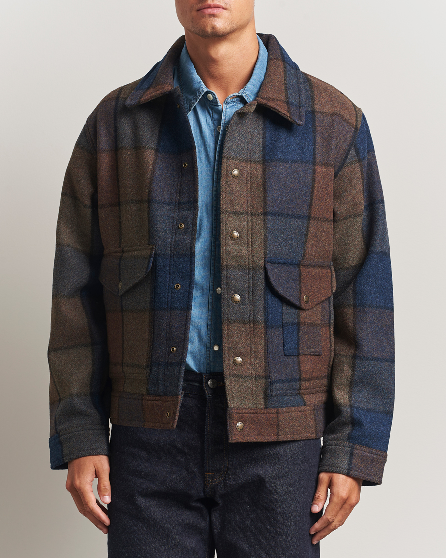 Homme | Manteaux Et Vestes | Filson | Mackinaw Checked Wool Work Jacket Blue/Brown