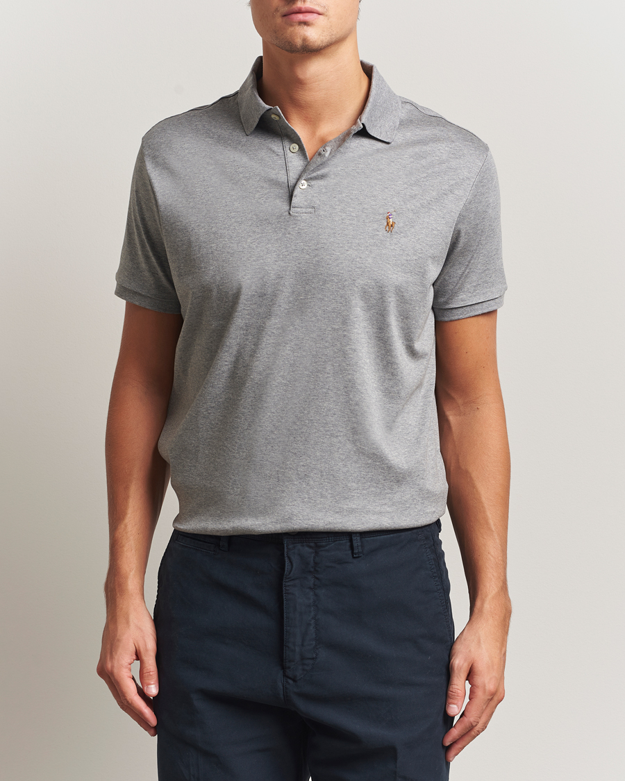 Heren | Polo's | Polo Ralph Lauren | Custom Slim Fit Cotton Polo Steel Heather