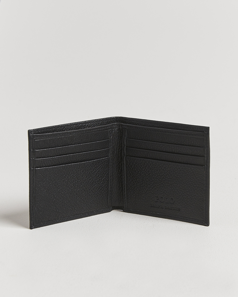 Homme | Portefeuilles | Polo Ralph Lauren | Pebbled Leather Billfold Wallet Black