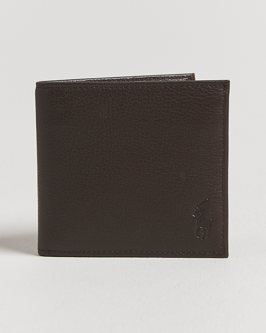 Homme | Portefeuilles | Polo Ralph Lauren | Pebbled Leather Billfold Wallet Brown