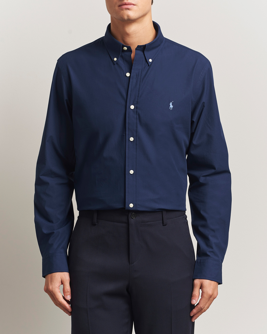 Heren | Overhemden | Polo Ralph Lauren | Custom Fit Stretch Poplin Shirt Newport Navy