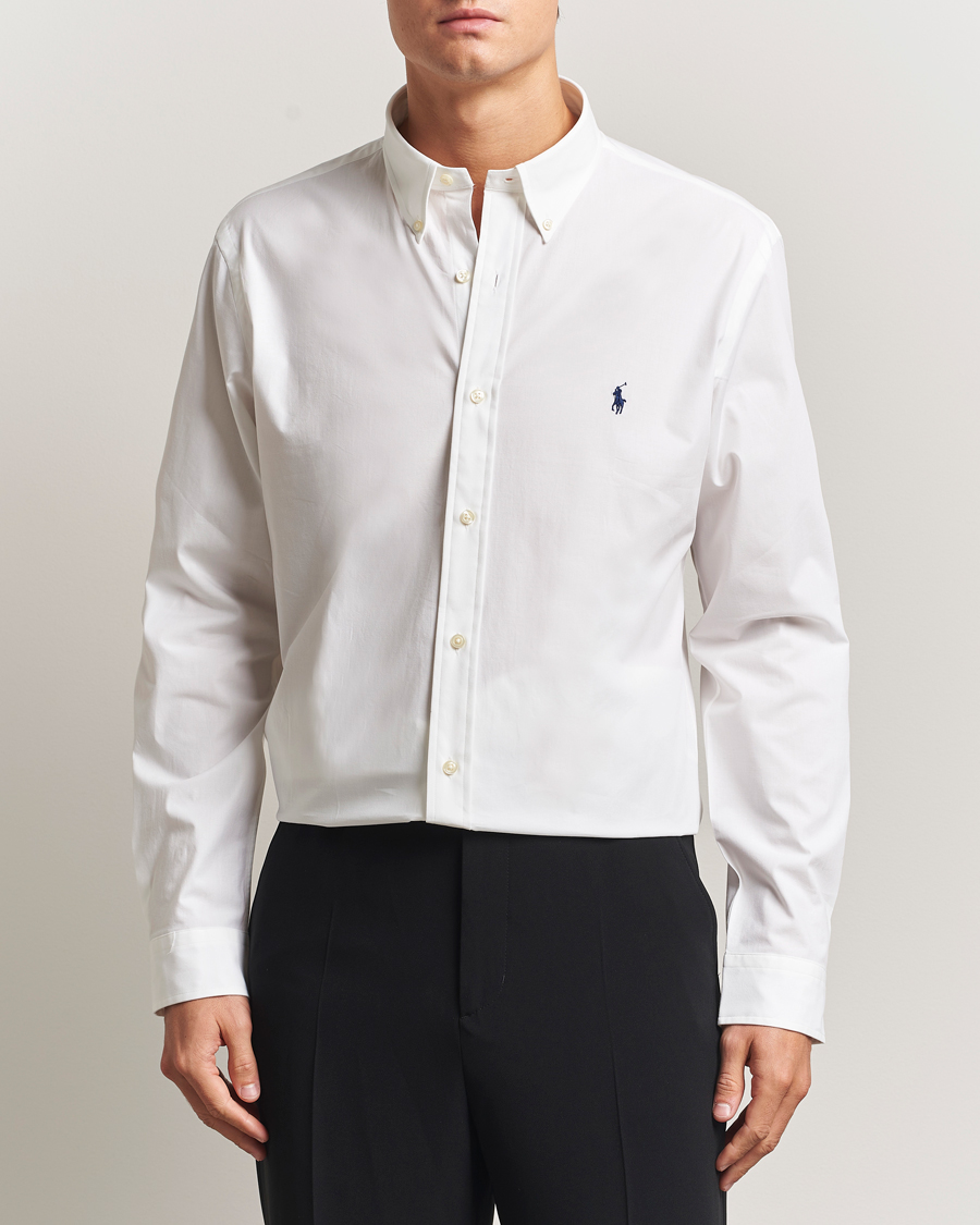 Homme | Chemises | Polo Ralph Lauren | Custom Fit Stretch Poplin Shirt White