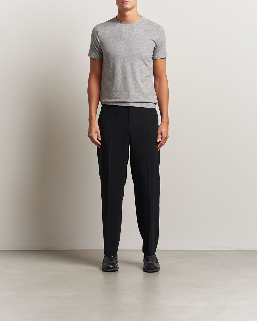 Heren | T-shirts | Filippa K | Soft Lycra T-Shirt Mid Grey Melange