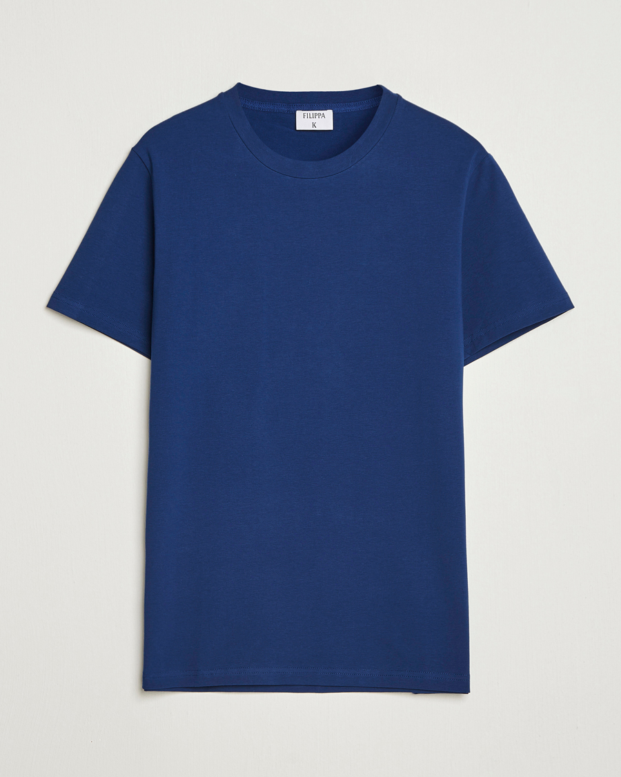Homme | T-shirts | Filippa K | Soft Lycra T-Shirt Royal Navy