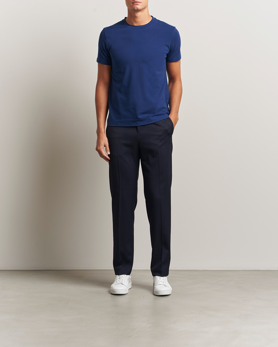 Homme | T-shirts | Filippa K | Soft Lycra T-Shirt Royal Navy