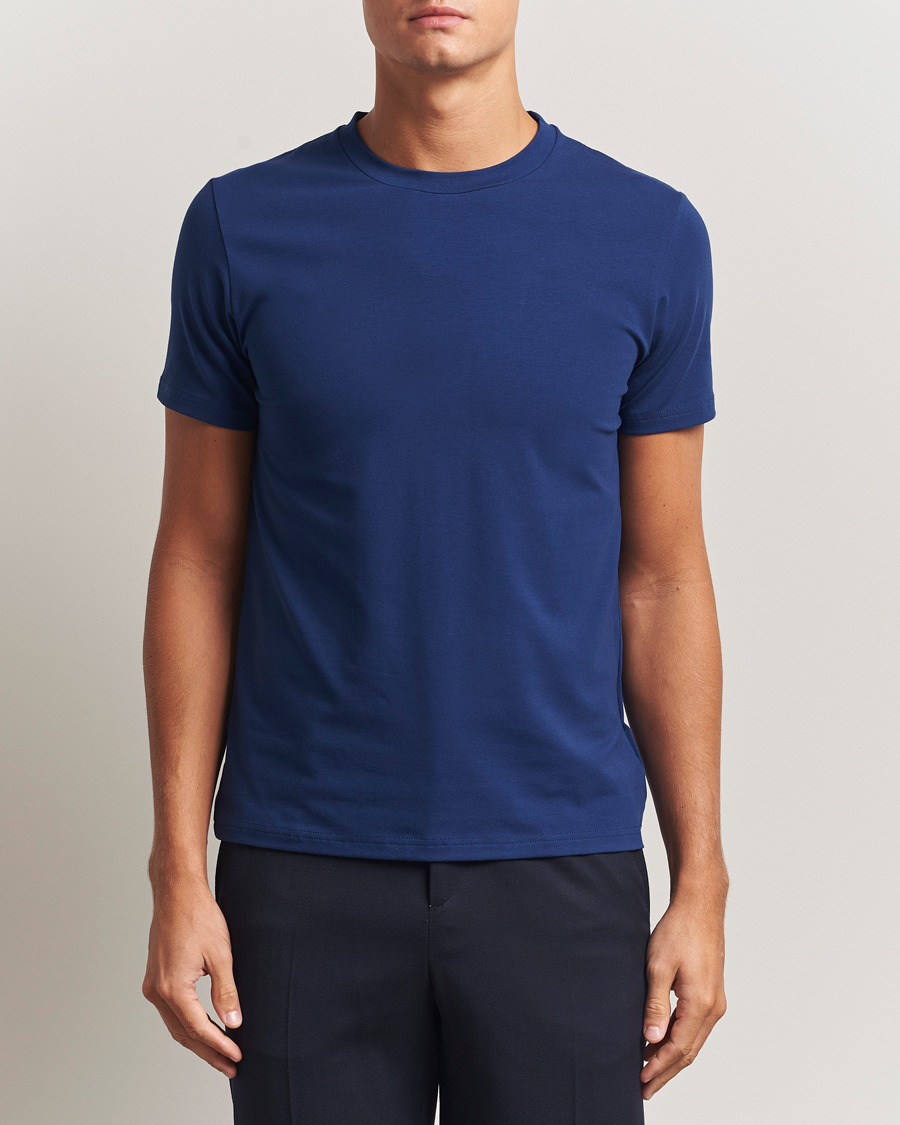 Homme | T-shirts | Filippa K | Soft Lycra T-Shirt Royal Navy