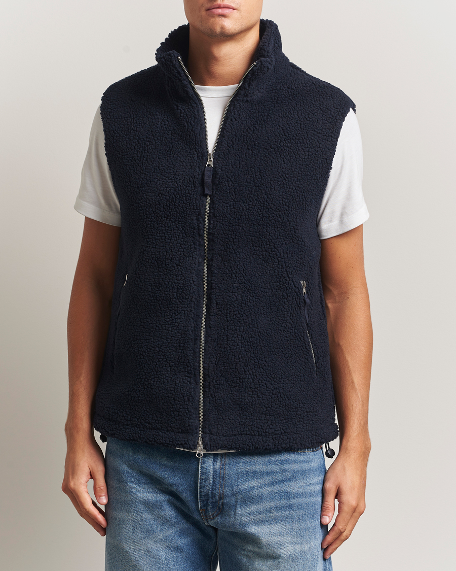 Homme | Gilets | A Day's March | Ajo Pile Vest Navy