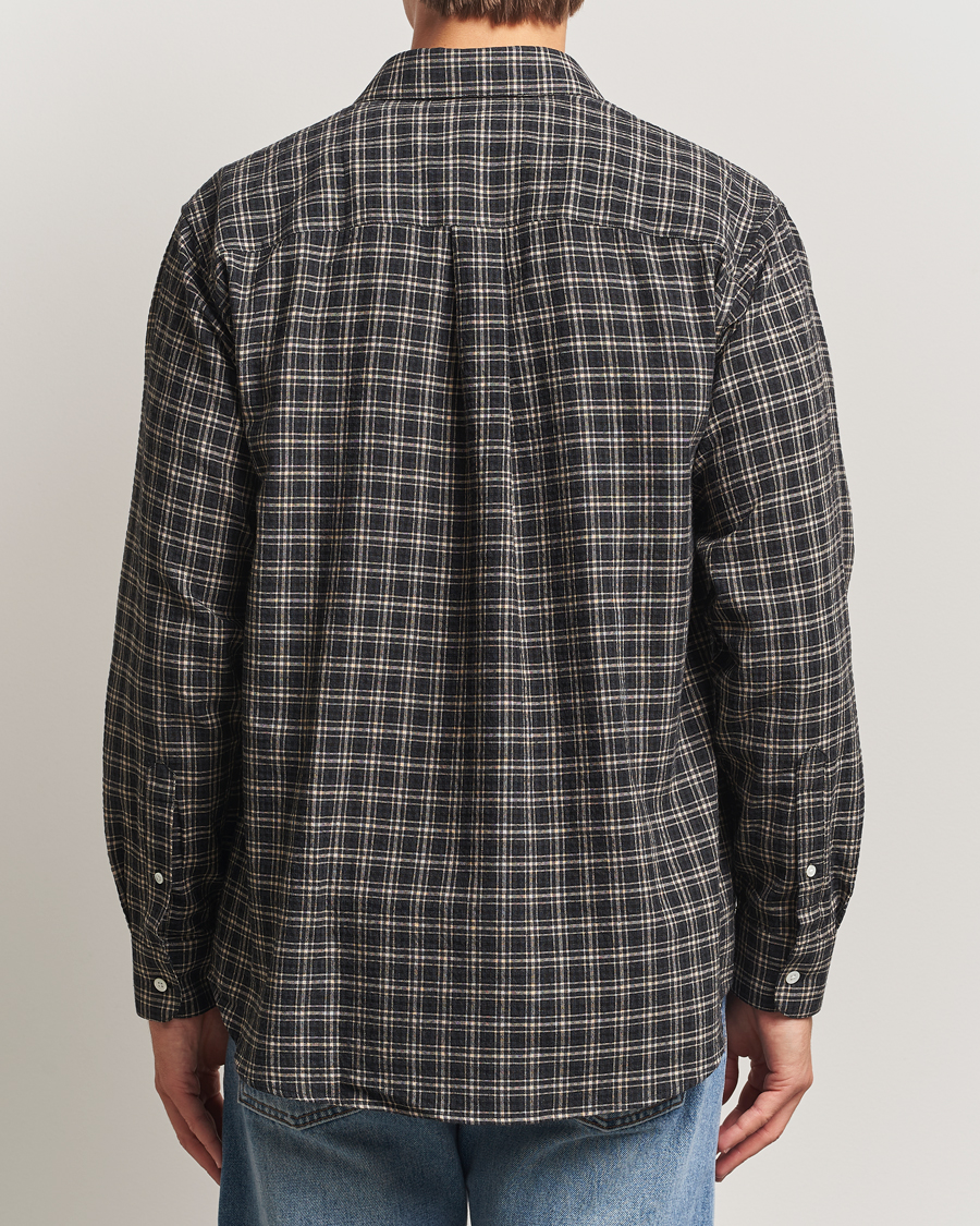 Heren | Overhemden | A Day's March | Landon Checked Shirt Black