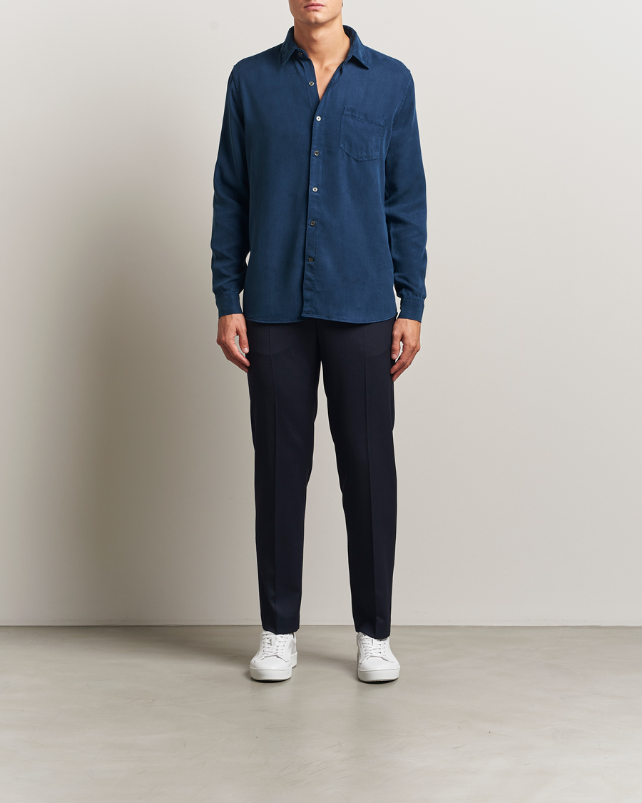 Homme | Chemises | A Day's March | Daintree Lyocell Shirt Worker Blue