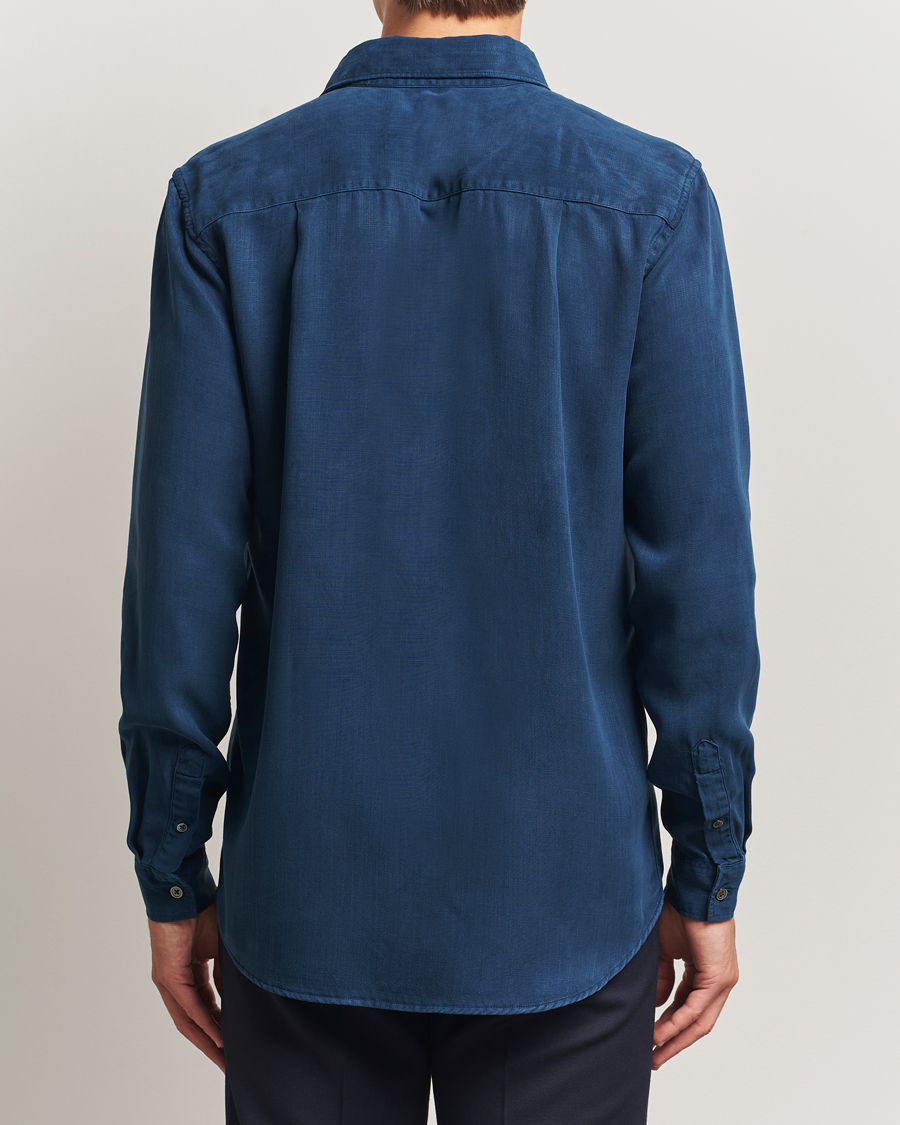 Homme | Chemises | A Day's March | Daintree Lyocell Shirt Worker Blue