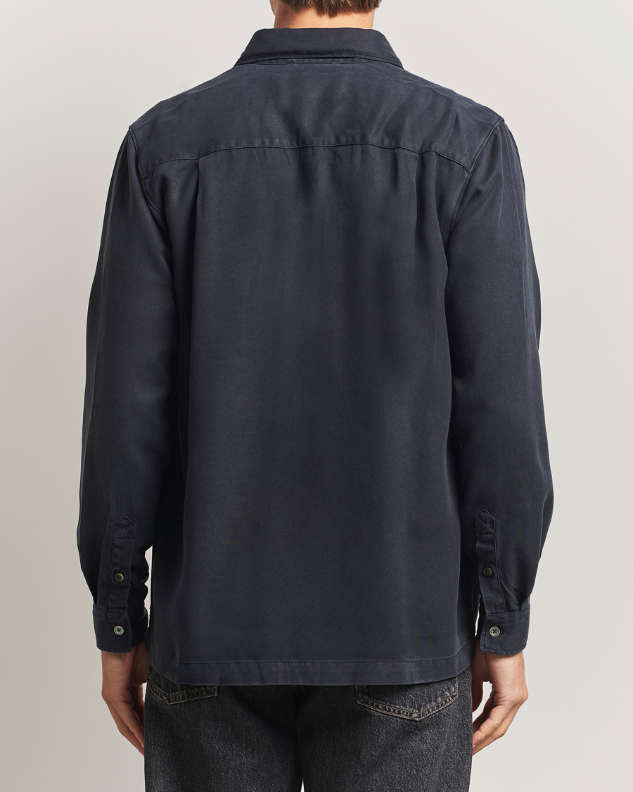 Homme | Chemises | A Day's March | Clean Cut Lyocell Shirt Navy