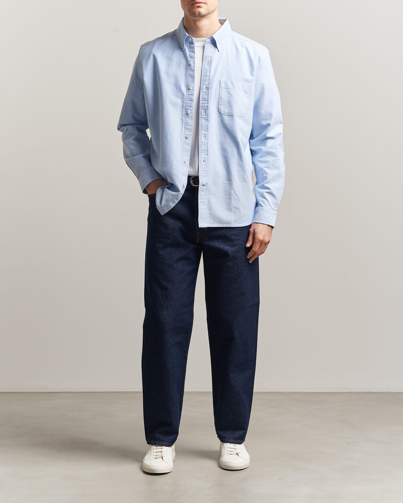 Heren | Overhemden | A Day's March | Classic Oxford Shirt Light Blue