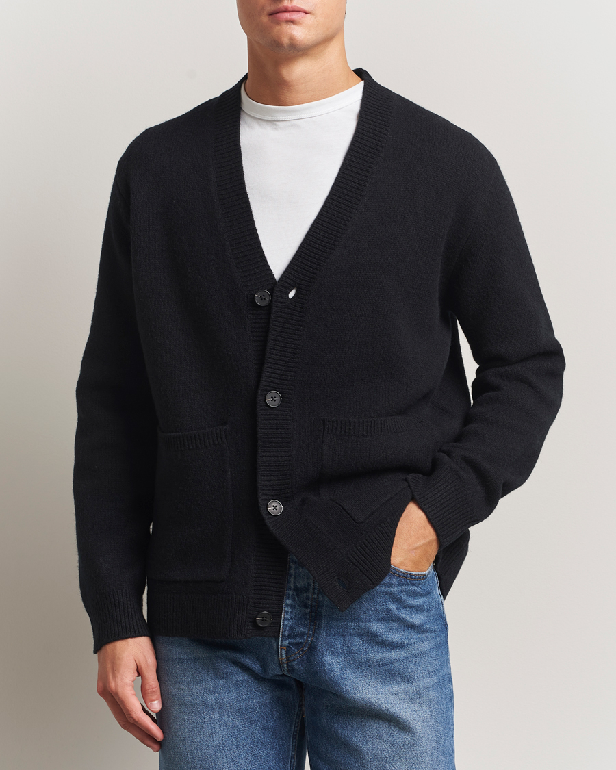 Homme | Pulls Et Tricots | A Day's March | Jarrow Lambswool Cardigan Black