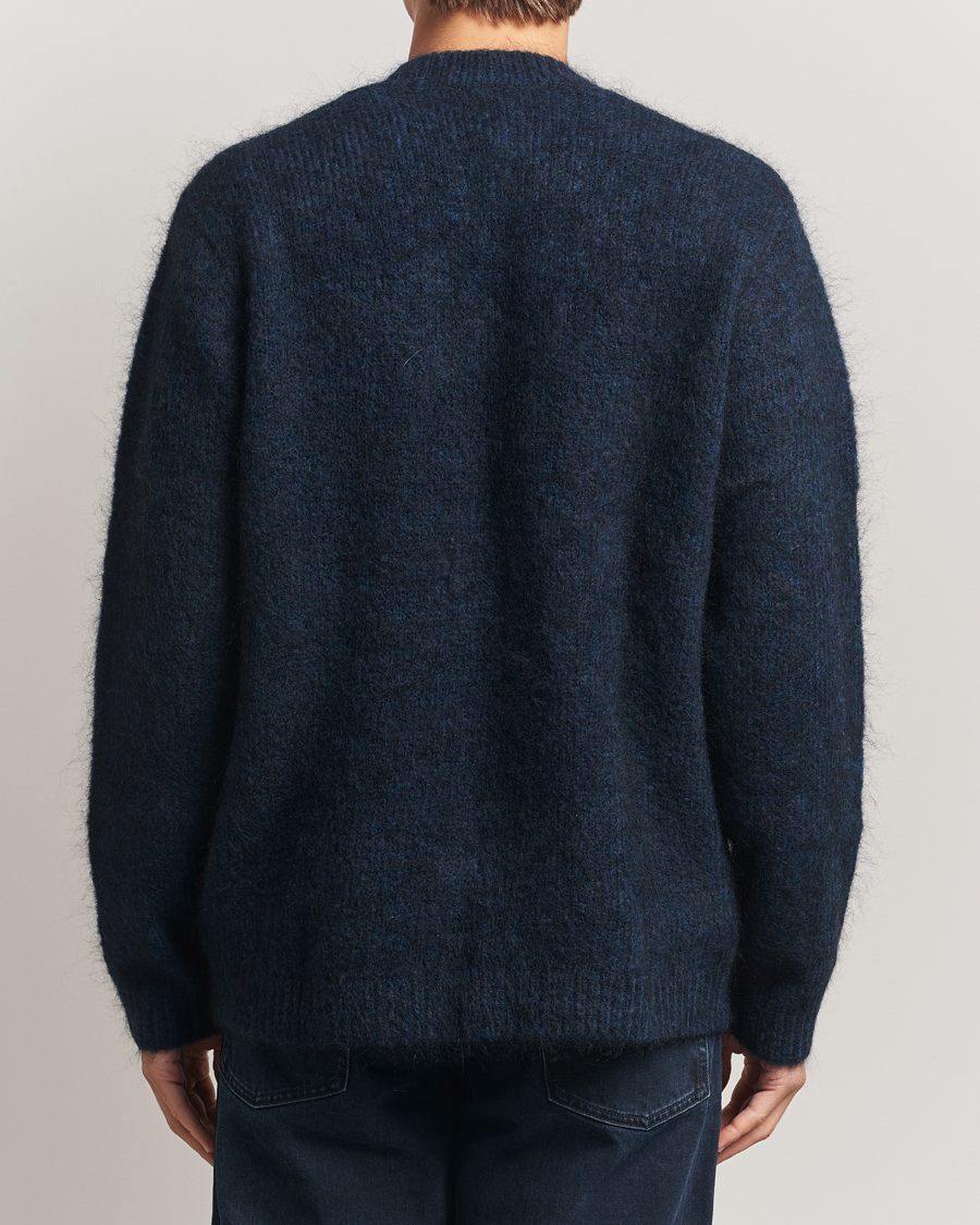 Homme | Pulls Et Tricots | A Day's March | Jarrow Mohair Cardigan Indigo Blue
