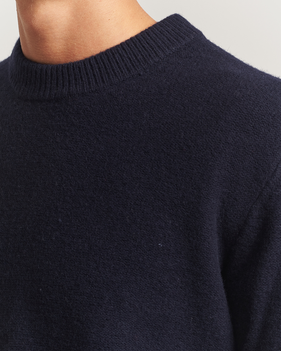 Homme | Pulls Et Tricots | A Day's March | Tietar Boiled Merino Sweater Navy