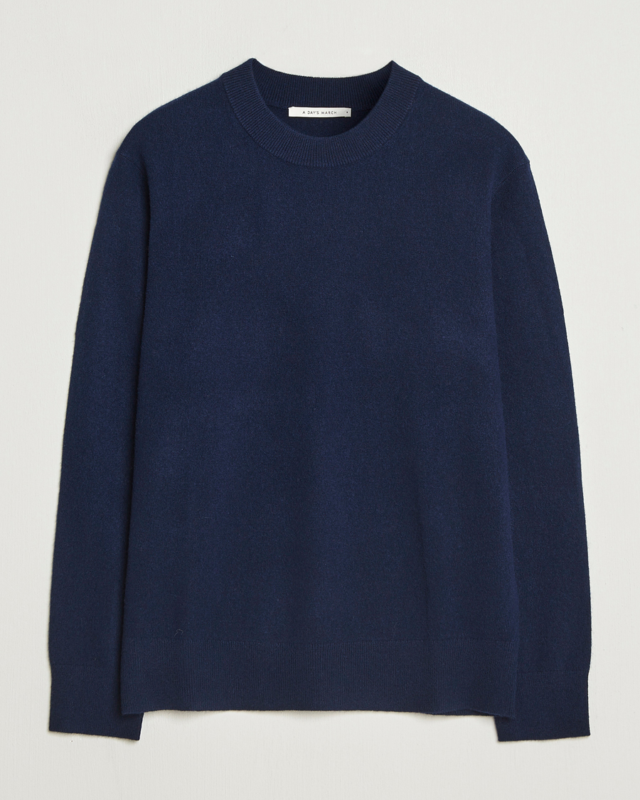 Homme | Pulls Et Tricots | A Day's March | Marlow Cashmere Blend Sweater Navy