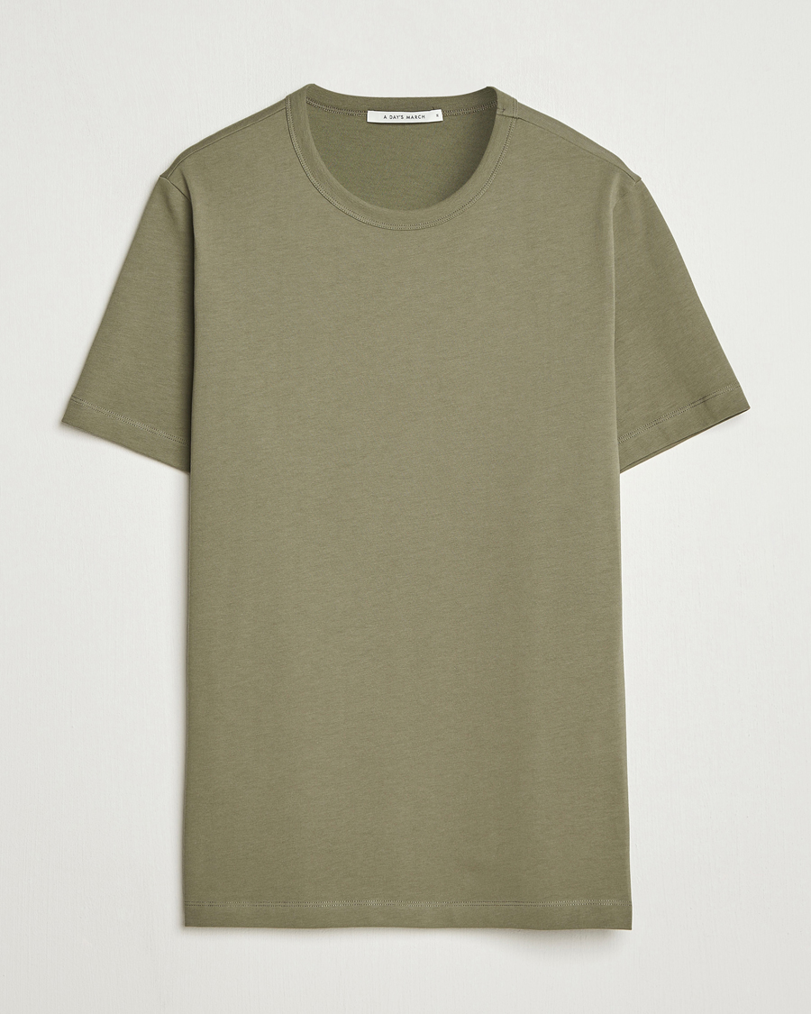 Heren | T-shirts | A Day's March | Heavyweight T-Shirt Smoke Olive