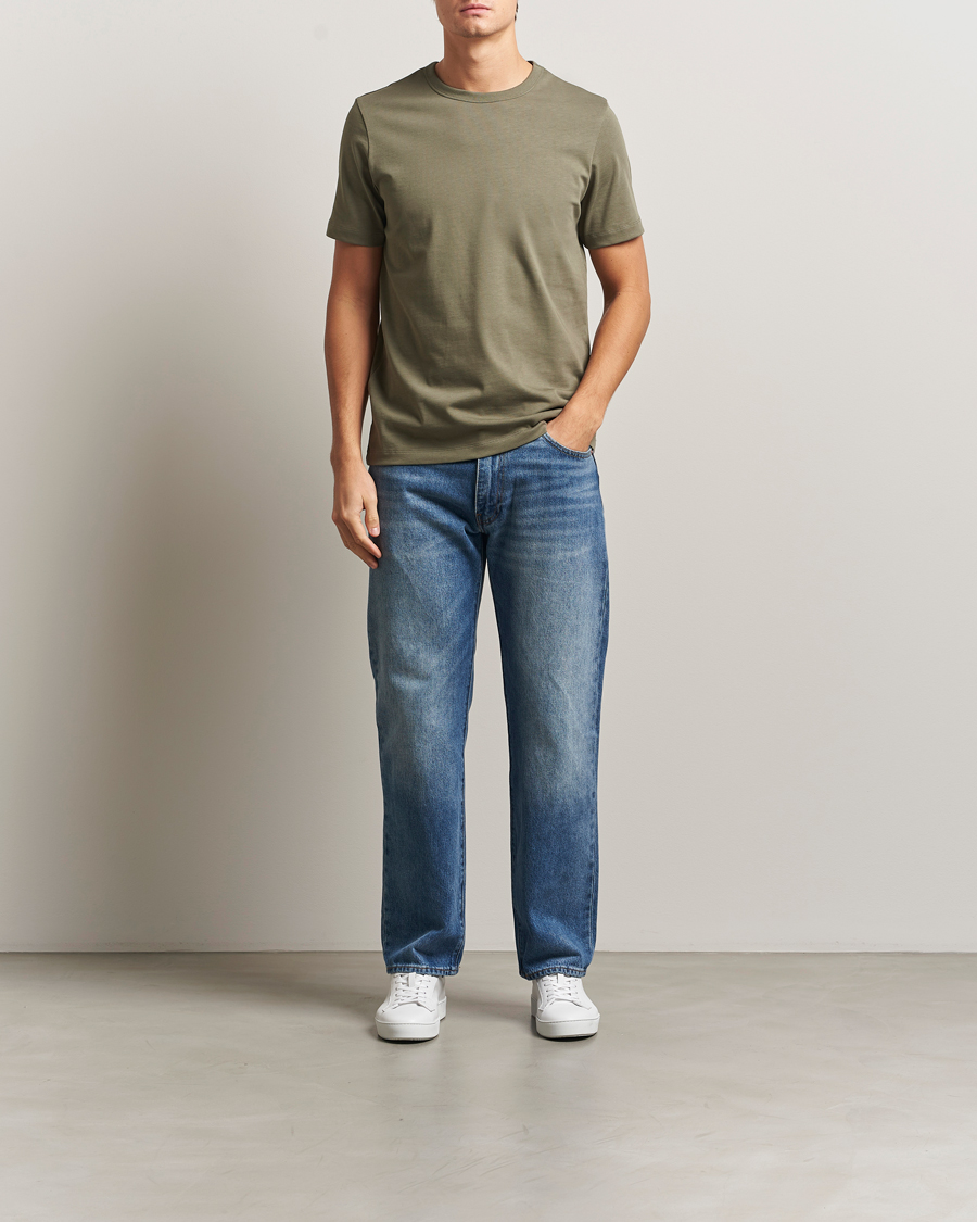 Heren | T-shirts | A Day's March | Heavyweight T-Shirt Smoke Olive
